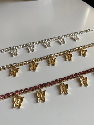 Butterfly Bling Anklet